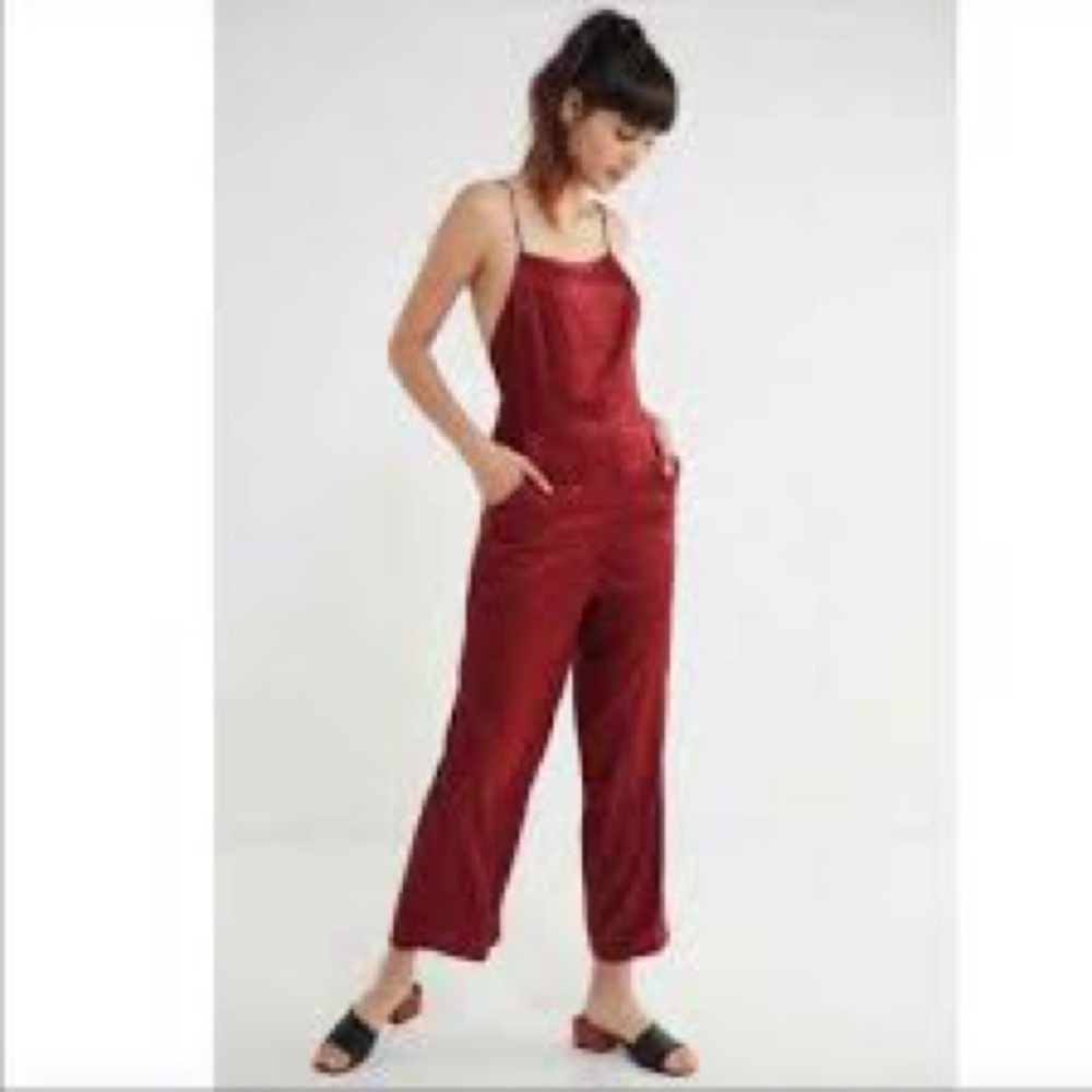 Urban Outfitters 6 Lily Leopard Lace-Up Jumpsuit